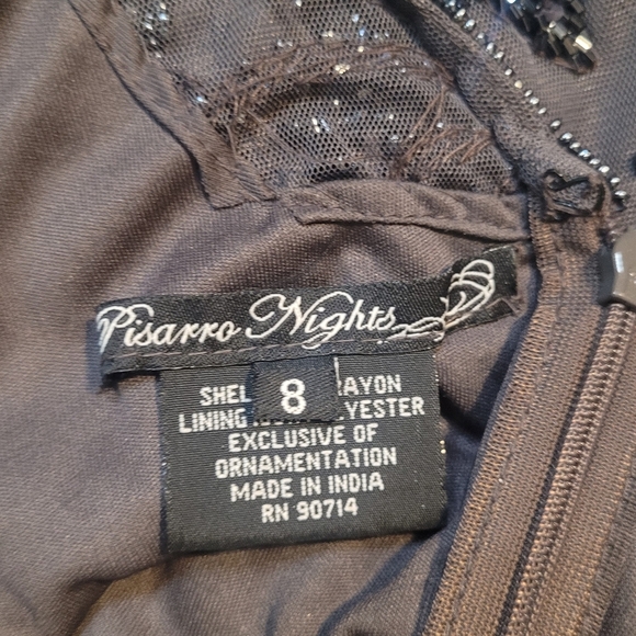 Elegant Gray Beaded Evening Dress - Picture 2 of 13